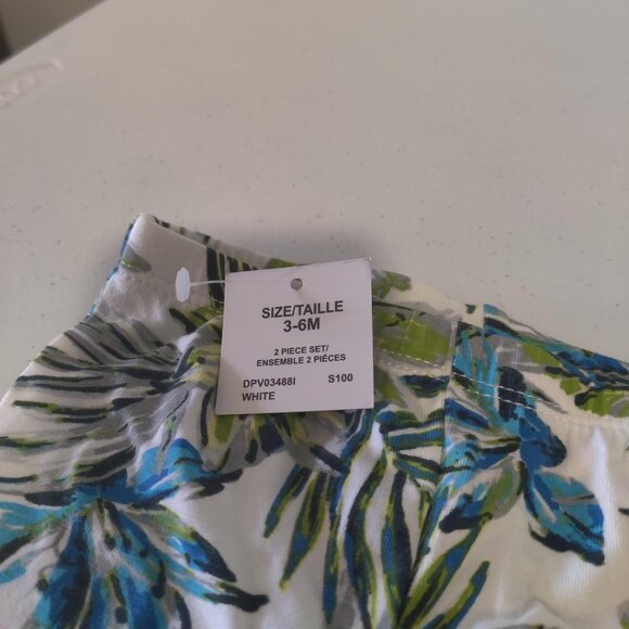 NWT Splendid Infants Pull On Cozy-Pants White Tropic Floral Size 3-6Mo $30 1C431 - Picture 3 of 3